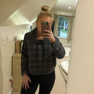 Forever 21 Flannel Hoodie